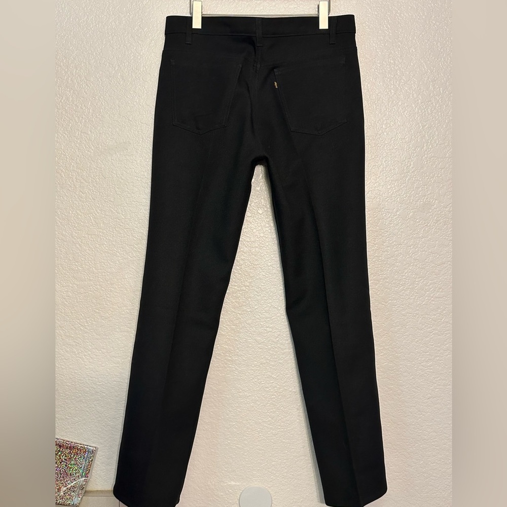 VINTAGE LEVIS Back Pants 100% Dacron Polyester W 36 L 32 Black Gold Levis Tab